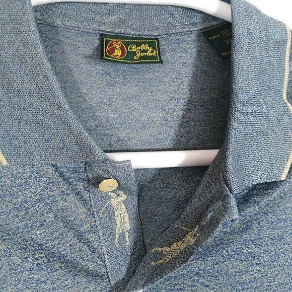 Bobby Jones Shirt Size XL Polo Mens Italy Blue - Picture 5 of 5